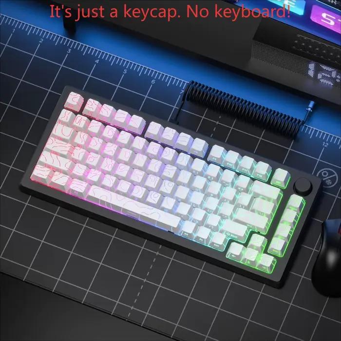Clavier mécanique 2026 Contour Line PBT Keycaps 97 touches profil Cherry imprimé latéralement rétroéclairé pour claviers 61 68 75 84 87 à interrupteurs magnétiques