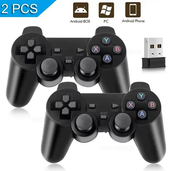 Manette de jeu sans fil 2.4GHz blanche ou grise pour PC Android TV box game box expérience de jeu fluide et précise
