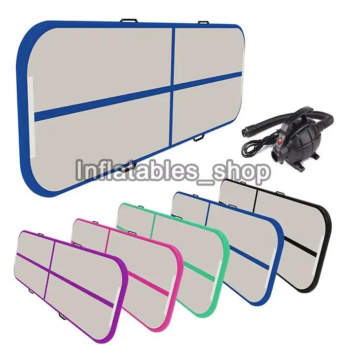 Tapis d'air gonflable pour gymnastique, 6m,7m,8m, avec pompe à Air, pour la maison, la salle de sport, l'entraînement, le pom-pom girl et le Yoga