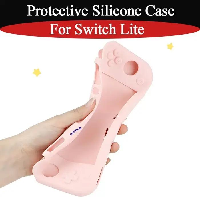 Coque de protection en silicone élégante pour Switch Lite 9 couleurs antidérapante coque de remplacement accessoire de jeu pour Switch Lite occaions spéciales cadeau pour gamer