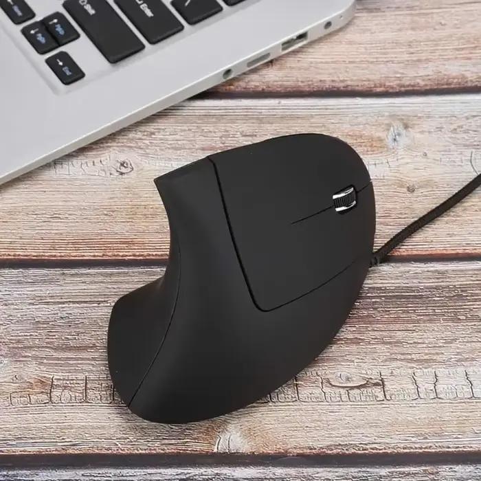 Souris optique verticale conception ergonomique 4 niveaux DPI réglable USB LED