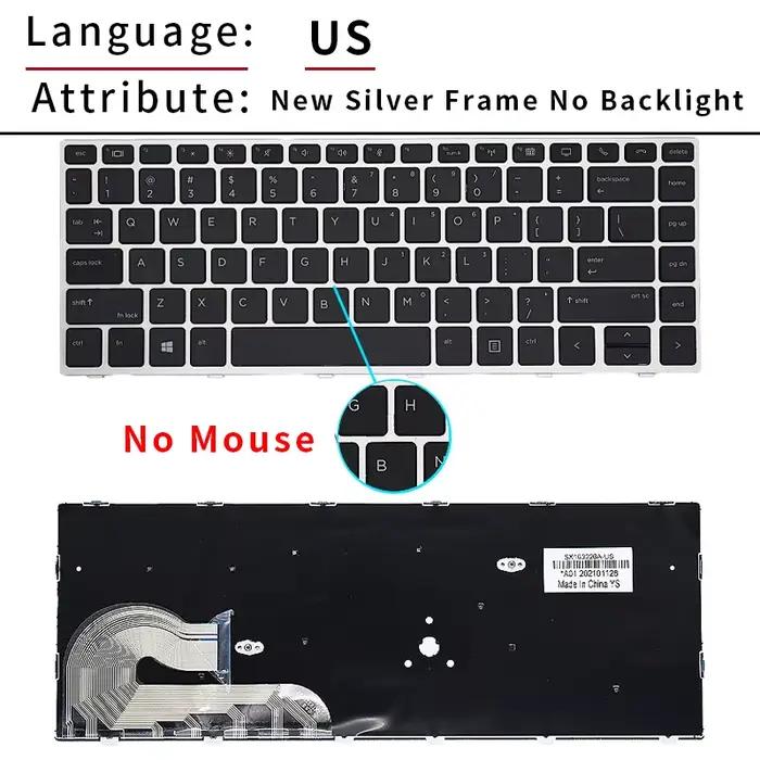 D'origine US Clavier D'ordinateur Portable Russe Pour HP EliteBook 745 G5 840 G5 840 G6 846 G5 846 G6 L14378-001 L11307-001 Avec Rétro-Éclairage