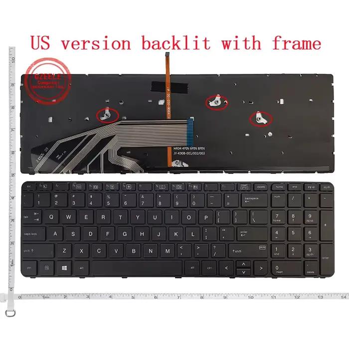 Clavier d'ordinateur portable américain pour HP ProBook 450 G3/G4 455