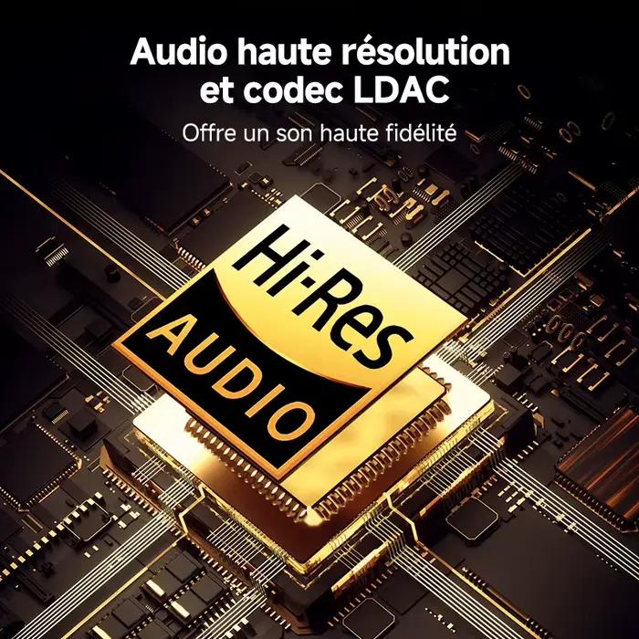 QCY H3 Pro ANC casque sans fil 50dB suppression du bruit écouteurs Audio spatial haute résolution avec LDAC Bluetooth
