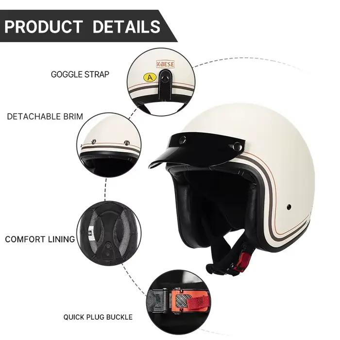 Casque de moto léger pour hommes et femmes, visage ouvert, puzzles masculins, savoir à chaud, 256 gris et argent, 3/4