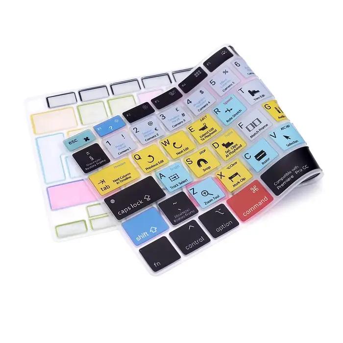 Couverture de clavier à raccourcis EU pour MacBookAir13”15”Pro14”16”2026-2021M5 M4 M3 M2 M1 Neo 13" A3404 A3114 A2442 A2779 A2991 A2681