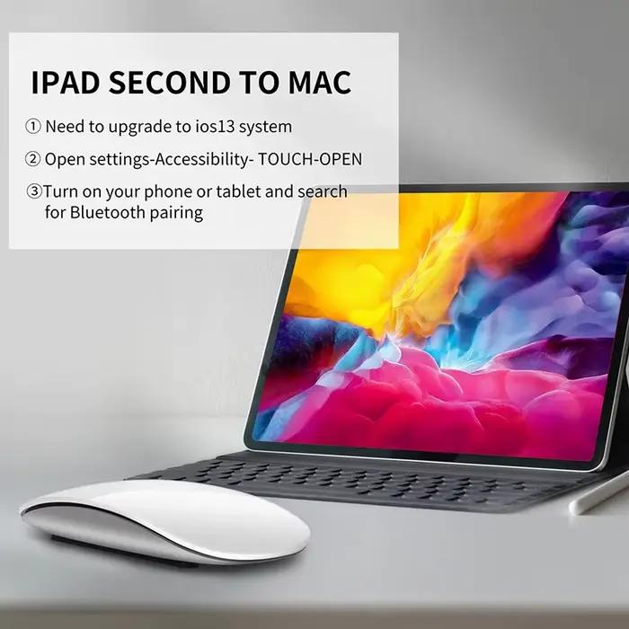 Souris sans fil Bluetooth multi-touch ergonomique silencieuse