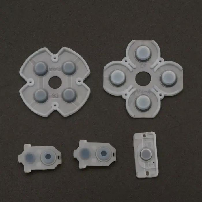 1 jeu de coussinets en caoutchouc conducteurs en Silicone pour manette PS4