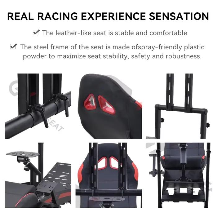 Siège de simulateur de course GY046-4 pour jeux de course automobile