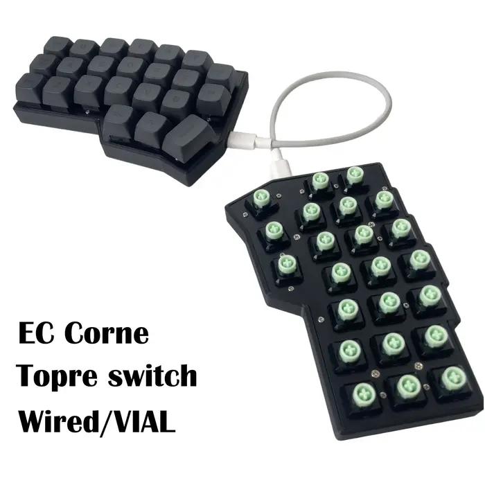 Topre Switch EC Corne Split Ergonomie Clavier capacitif Wired MX Slider Adaptateur VIAL entièrement programmable