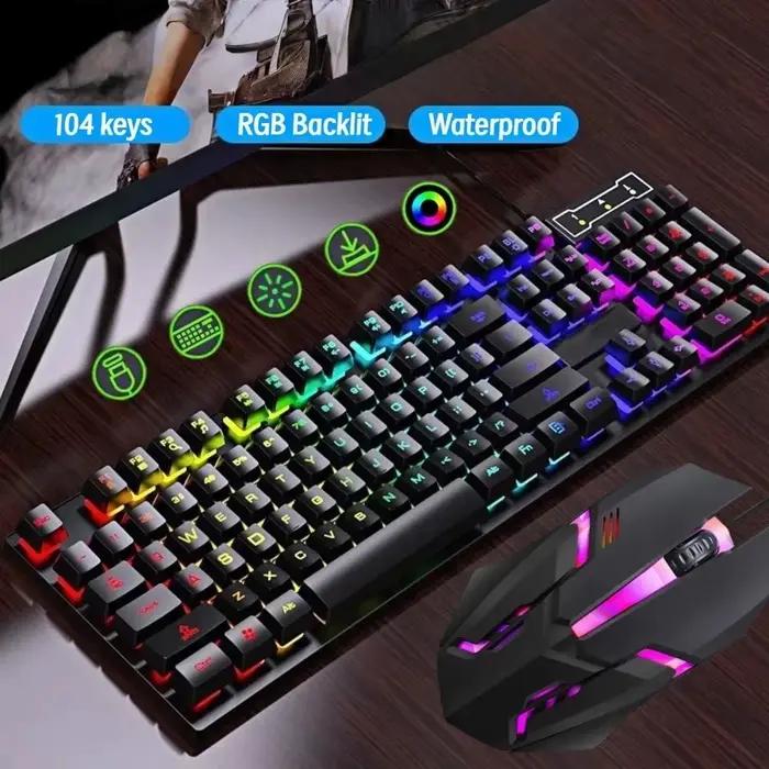 Clavier d'ordinateur rétroéclairé à 104 touches