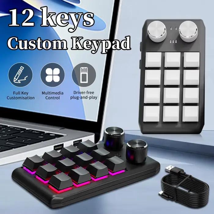 Mini clavier de programmation personnalisé 12 touches 2 boutons
