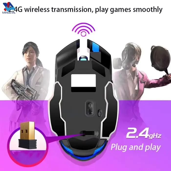 MINGCVIL souris sans fil Rechargeable ordinateur de jeu