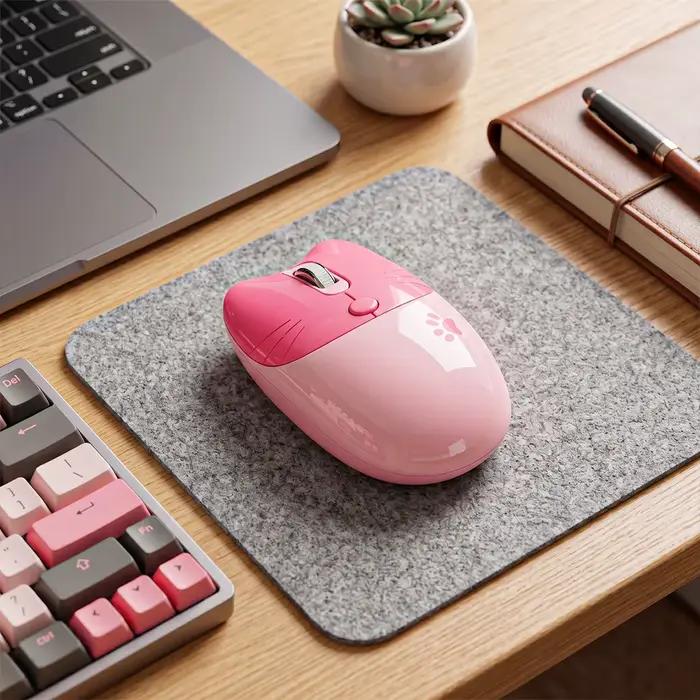 Souris sans fil double mode MOFii M3DM Pink Cat