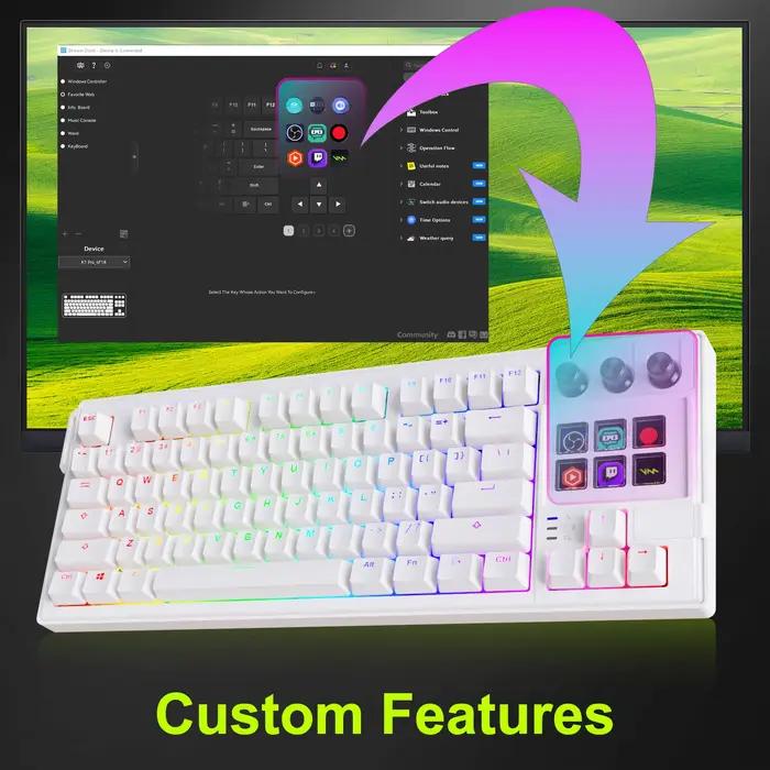 Clavier de jeu mécanique MiraBox K1 Pro avec Stream Deck
