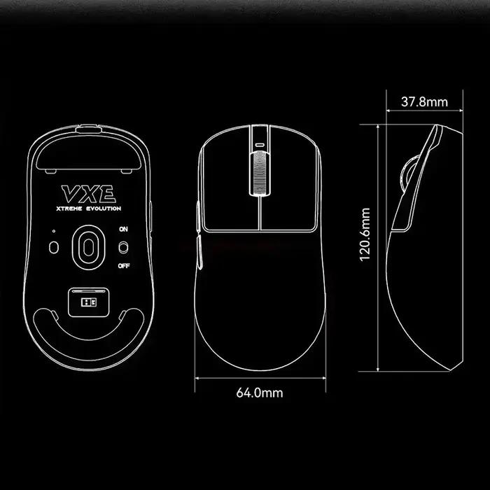 Souris sans fil Vxe Dragonfly R1 series R1 Se légère