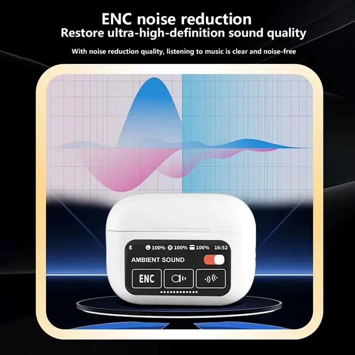 Casque Bluetooth A9 Pro avec écran couleur LCD intelligent