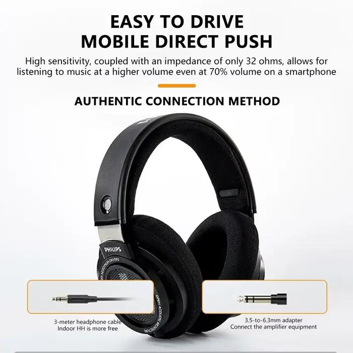 Philips SHP9500 casque filaire monté sur la tête HiFi stéréo écouteur moniteur classe musique écouteurs e-sports jeu