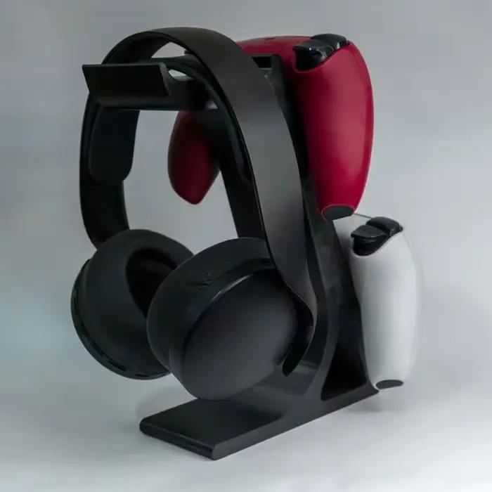 Support de contrôleur PS5 3-en-1 pour bureau avec support pour casque