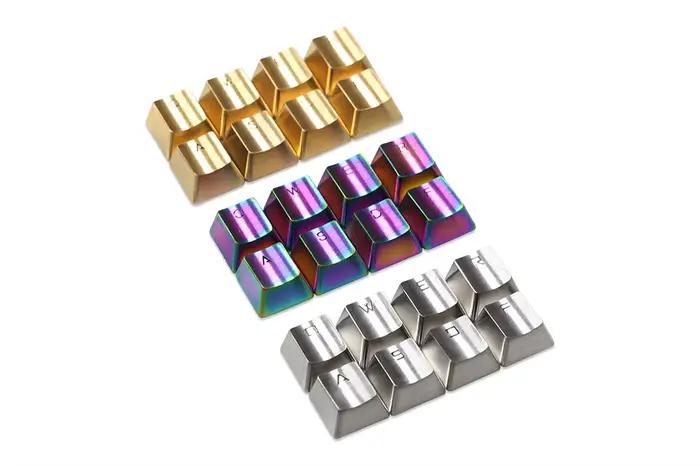 Teamwolf-Capuchons de touches métalliques MX en acier inoxydable