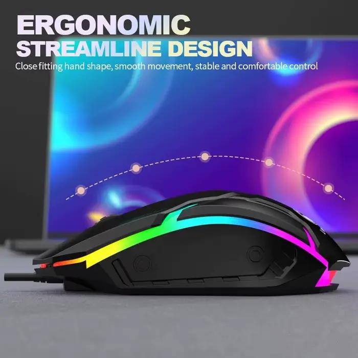 Souris de jeu filaire USB LED