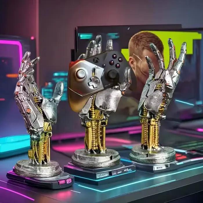 Support de manette de jeu Cyberpunk 3D | Organisateur de bureau multifonctionnel