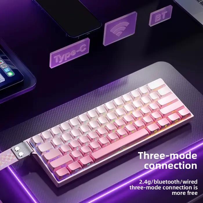 AULA MINI60HE clavier à axe magnétique à trois modes
