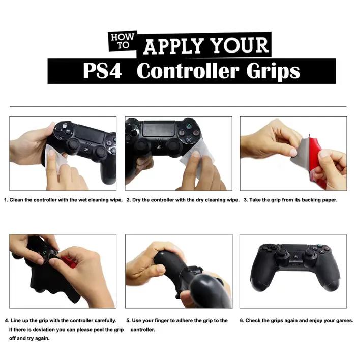 Autocollant antidérapant en Silicone pour poignée de manette de jeu gauche droite