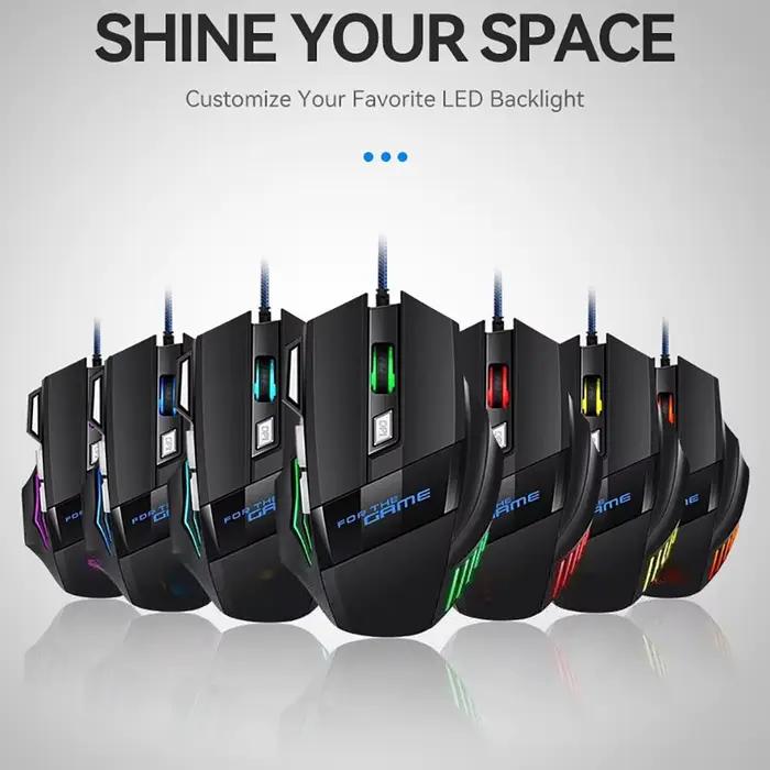 1 PC nouvelle souris de jeu USB hyperspeed rvb rétro-éclairé