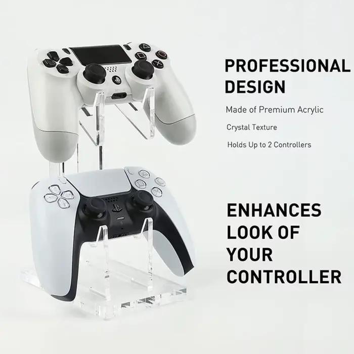 Support de manette de jeu universel transparent à 2 couches en acrylique
