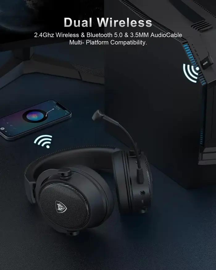 Casques de jeu sans fil NUBWO G07 pour PC