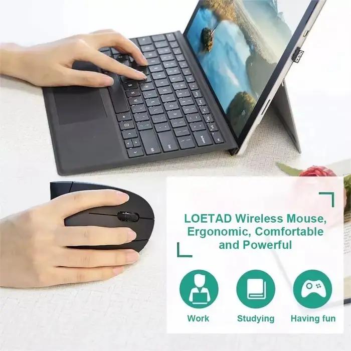 Souris gauche droite verticale ergonomique sans fil avec Bluetooth