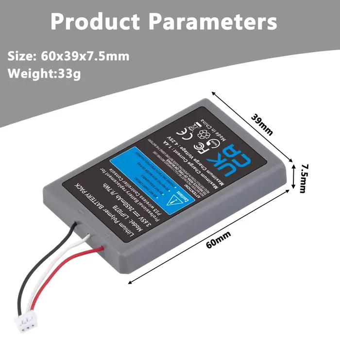 Batterie de contrôleur PS5 Remplacement LIP1708 2650mAh pour Contrôleur Sans Fil Sony Playstation 5 DualSense CFI-ZCT1W Argent Bleu Rose Rouge Noir Vert Capacité 2650mAh Technologie Lithium-ion Rechargeable Caractéristiques de Performance Optimale Durée de Vie Prolongée Protection Multiples Installa