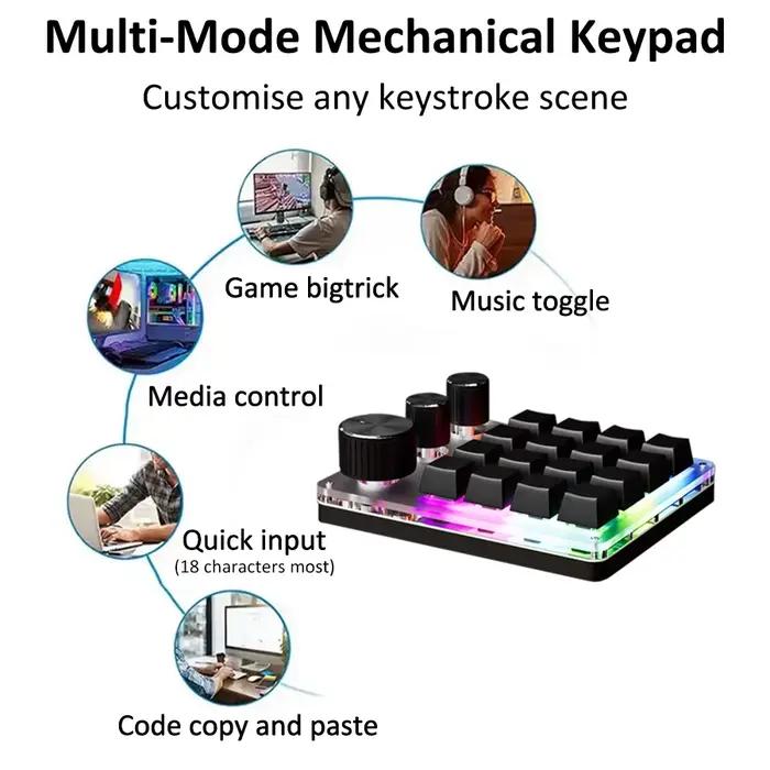 16 touches 3 boutons clavier mécanique personnalisé personnaliser bouton de Volume