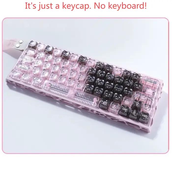 Kit de touches de clavier MOA+MAO « Chat Mignon et Cool » pour PC