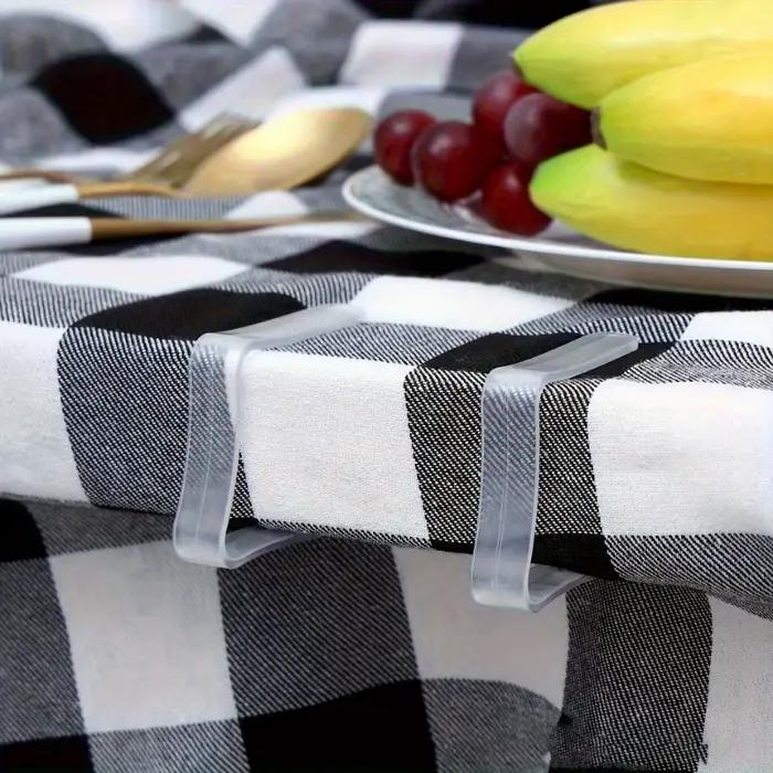 Clips de table robustes pour pique-nique, clips de fixation faciles pour nappes, supports de nappes parfaits pour les pique-niques en restaurant, les mariages en tente