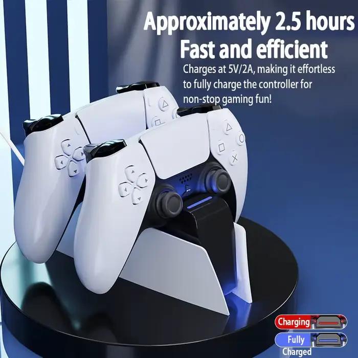 Station de charge rapide double pour manettes PS5