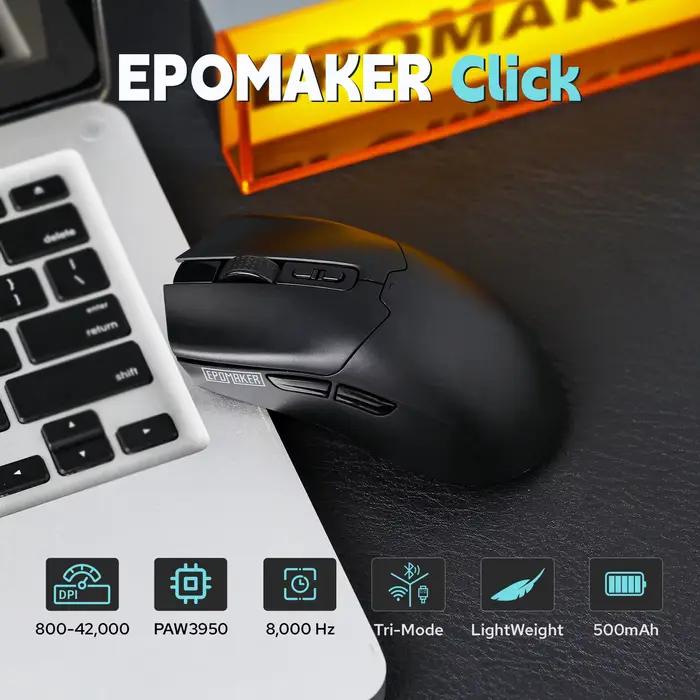Souris de jeu sans fil EPOMAKER Click Tri-mode légère