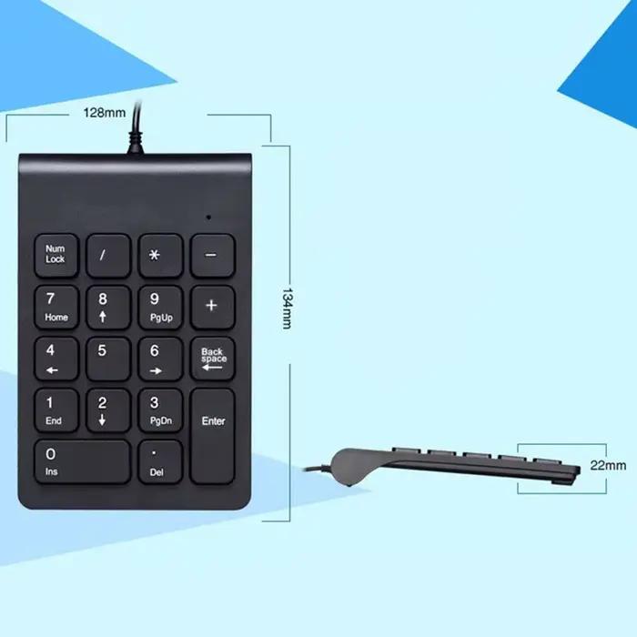 2.4G Portable USB Ultra-mince 18 touches clavier numérique pavé