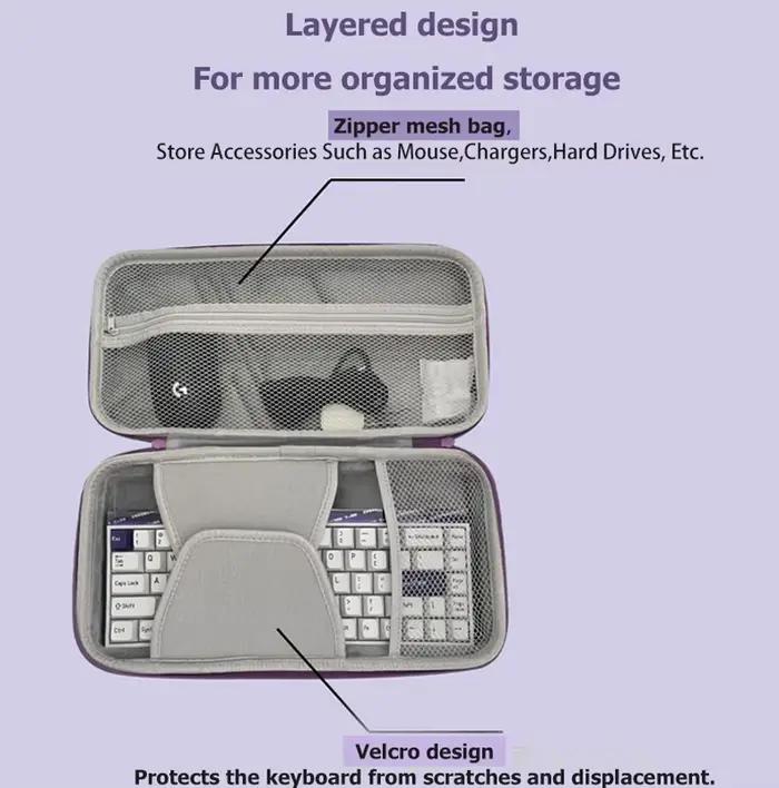 Étui de rangement rigide compatible avec le clavier Logitech