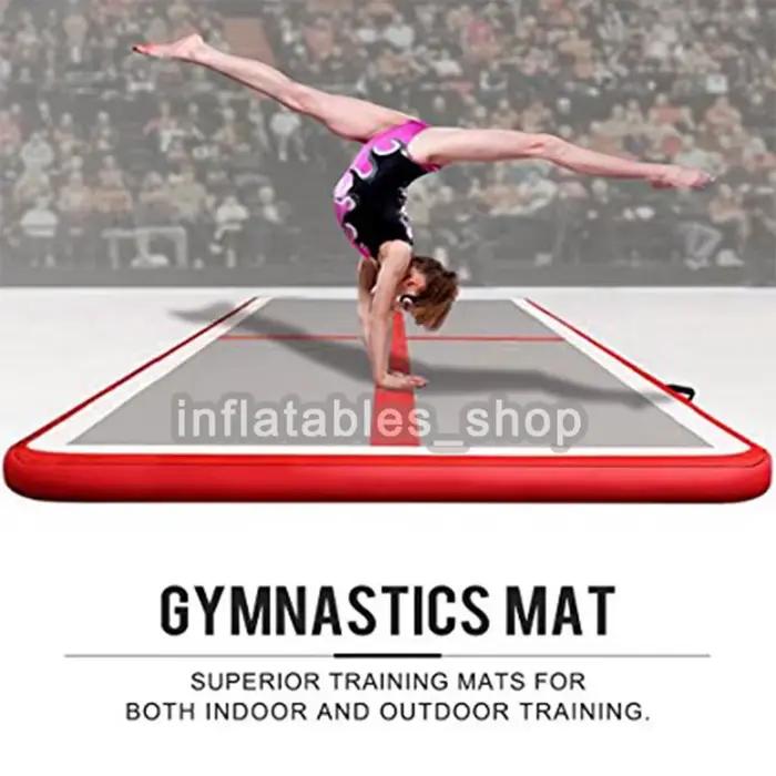 Tapis d'air gonflable pour gymnastique, 6m,7m,8m, avec pompe à Air, pour la maison, la salle de sport, l'entraînement, le pom-pom girl et le Yoga
