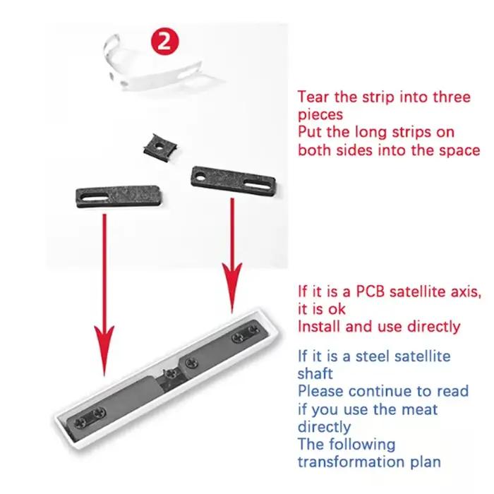 Coton insonorisant pour touches d'espacement de clavier mécanique (6.25U/7U) – Rembourrage absorbant le son
