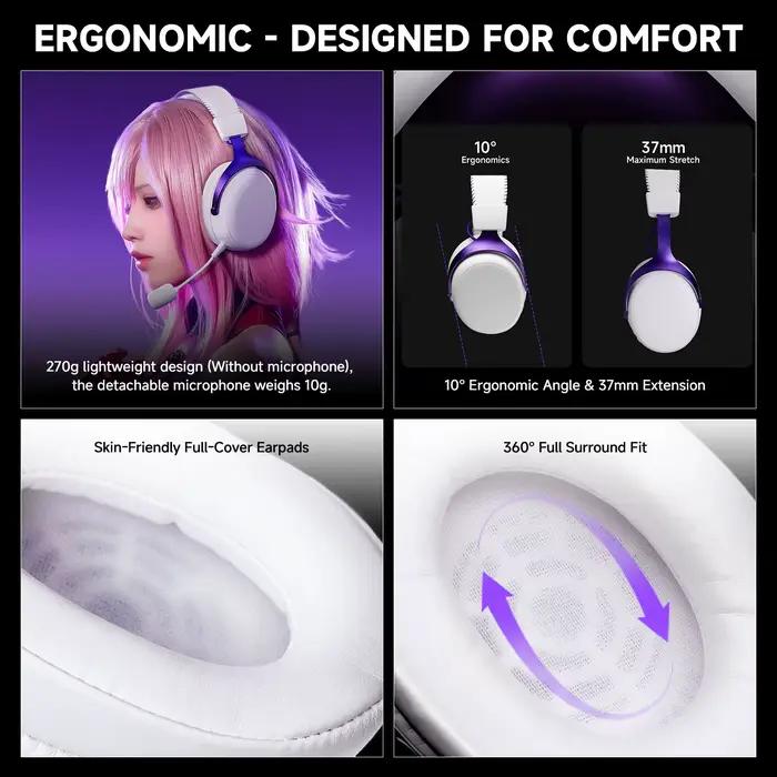 Casque de jeu AKKO Verge S9 E-Sports avec micro