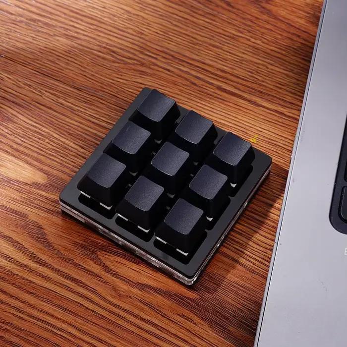 Mini clavier mécanique noir à 2/3/4/6/7/8/9/16 touches