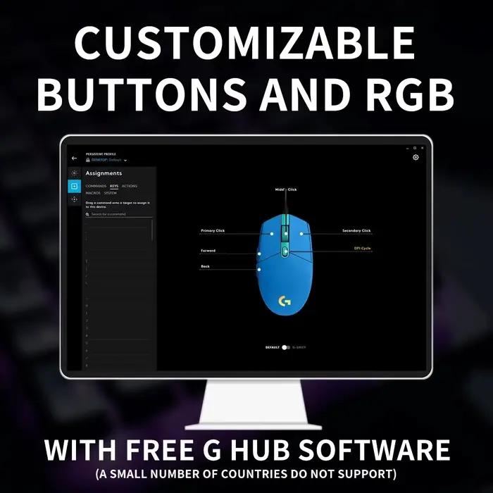 Souris de jeu Logitech G203 RGB