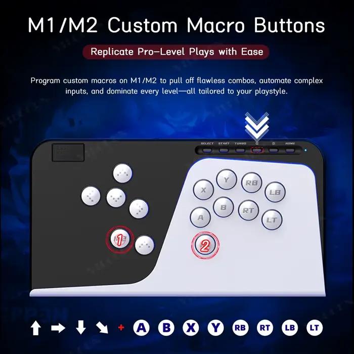 Manette de combat sans levier pour jeux d'arcade