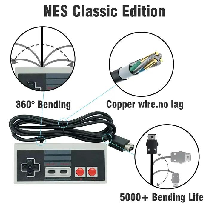Mini contrôleur NES classique argent plug-and-play pour joueurs nostalgiques et collectionneurs de consoles rétro