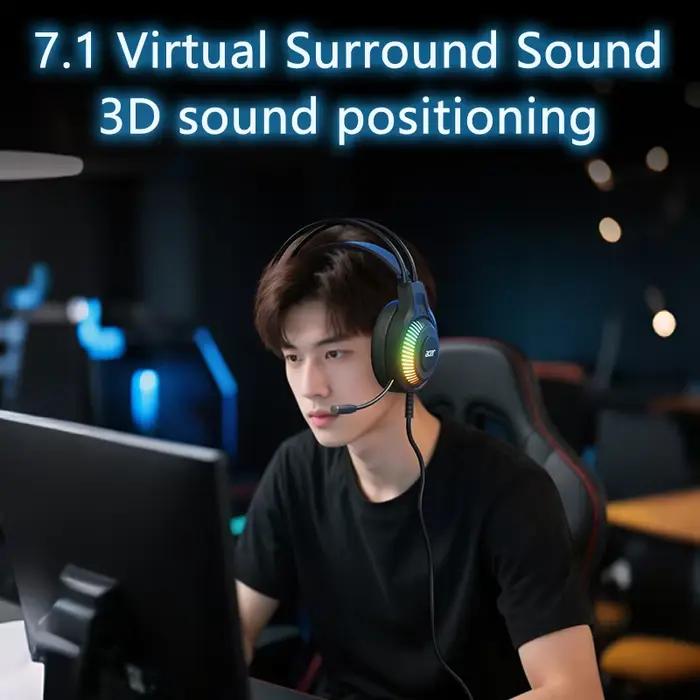 Acer OHW303 casques Gamer 7.1 stéréo virtuel Surround basse écouteur lumière LED casque de jeu pour ordinateur PC