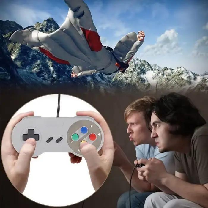 SNES/SFC contrôleur classique manette de jeu filaire contrôle 16 bits système de divertissement rétro Console de jeu vidéo accessoires Joypad de jeu