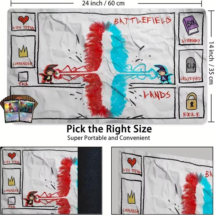 Tapis de jeu MTG au design vintage en carton, tapis de jeu de cartes Magic pour OPGG, tapis de jeu Riftbound, tapis de jeu de table, tapis de jeu de société pour TCG